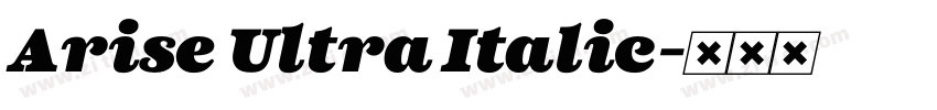 Arise Ultra Italic字体转换